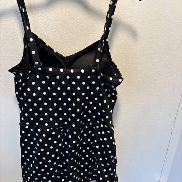 Denim & Co Beach Sweetheart Twist Front Swim Dress  NWOT Size 12 - Picture 5 of 6